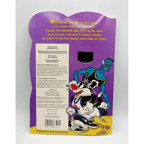 1996 Vintage Rare Michael Jordan & Bugs Bunny space Jam Book Sound Works - Picture 3 of 3
